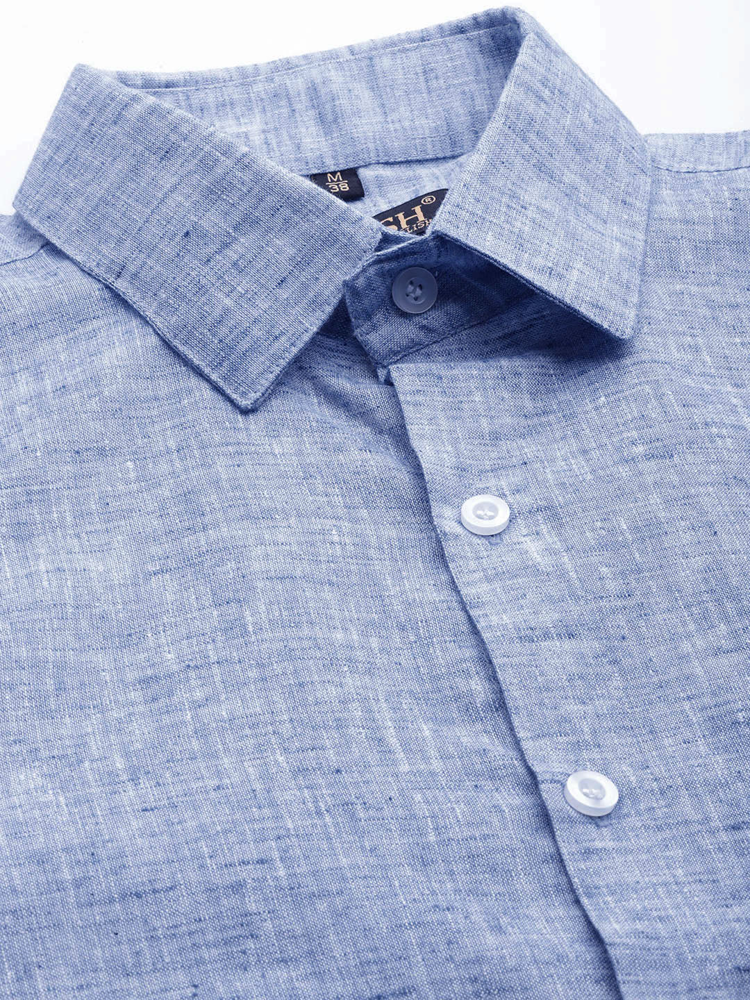 Jainish Blue Men's Solid Cotton Formal Shirt ( SF 782Blue ) - Distacart