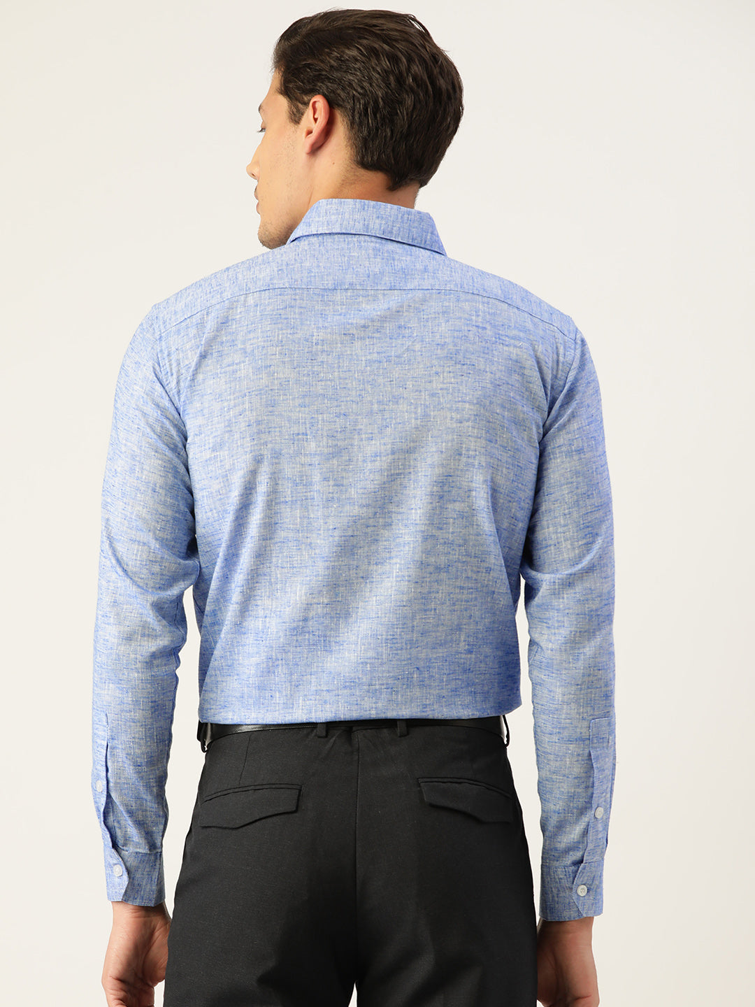 Jainish Blue Men's Solid Cotton Formal Shirt ( SF 782Blue ) - Distacart