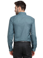 Thumbnail for Jainish Grey Melange Men's Button Down Collar Cotton Formal Shirt ( SF 785Dark-Grey ) - Distacart