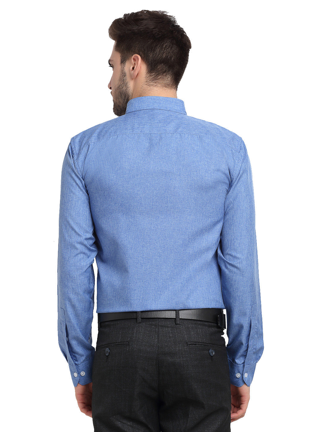 Jainish Blue Men's Button Down Collar Cotton Formal Shirt ( SF 785Light-Blue ) - Distacart