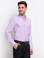 Thumbnail for Jainish Purple Men's Button Down Collar Cotton Formal Shirt ( SF 785Light-Purple ) - Distacart