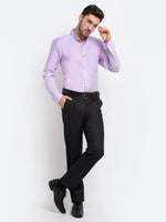 Thumbnail for Jainish Purple Men's Button Down Collar Cotton Formal Shirt ( SF 785Light-Purple ) - Distacart