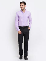 Thumbnail for Jainish Purple Men's Button Down Collar Cotton Formal Shirt ( SF 785Light-Purple ) - Distacart