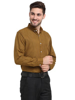 Thumbnail for Jainish Olive Men's Button Down Collar Cotton Formal Shirt ( SF 785Olive ) - Distacart