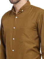 Thumbnail for Jainish Olive Men's Button Down Collar Cotton Formal Shirt ( SF 785Olive ) - Distacart