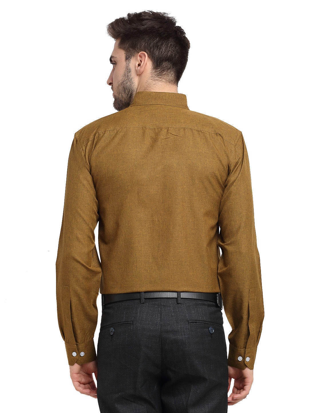 Jainish Olive Men's Button Down Collar Cotton Formal Shirt ( SF 785Olive ) - Distacart
