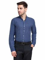 Thumbnail for Jainish Teal Men's Button Down Collar Cotton Formal Shirt ( SF 785Teal ) - Distacart