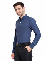 Thumbnail for Jainish Teal Men's Button Down Collar Cotton Formal Shirt ( SF 785Teal ) - Distacart