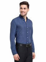 Thumbnail for Jainish Teal Men's Button Down Collar Cotton Formal Shirt ( SF 785Teal ) - Distacart