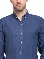 Thumbnail for Jainish Teal Men's Button Down Collar Cotton Formal Shirt ( SF 785Teal ) - Distacart