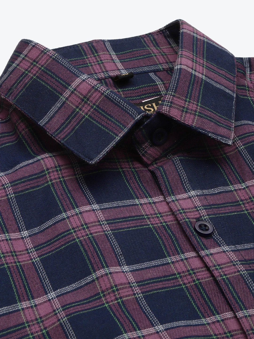 Jainish Pink Men's Formal Cotton Checked Shirt ( SF 786Pink ) - Distacart