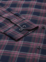 Thumbnail for Jainish Pink Men's Formal Cotton Checked Shirt ( SF 786Pink ) - Distacart