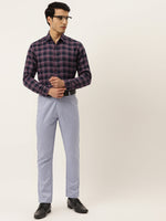 Thumbnail for Jainish Pink Men's Formal Cotton Checked Shirt ( SF 786Pink ) - Distacart