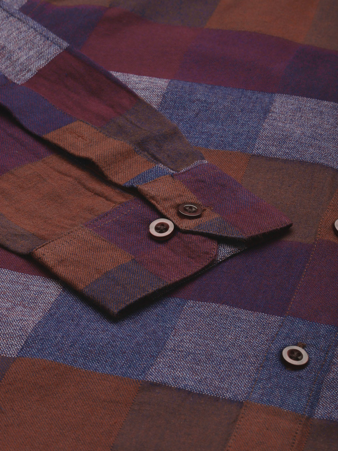 Jainish Brown Men's Formal Cotton Checked Shirt ( SF 787Brown ) - Distacart