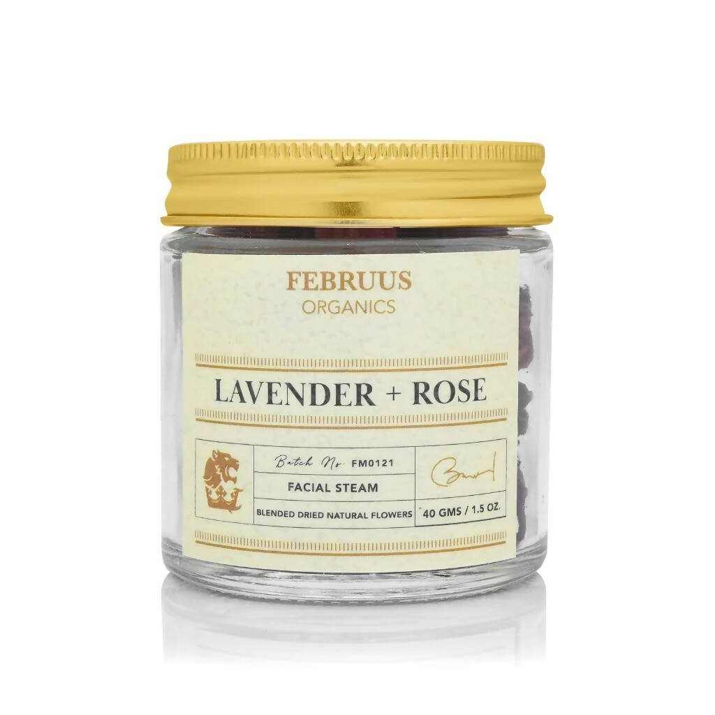 Februus Organics Facial Steam Dried Flower With Extract of Lavender & Rose - Distacart