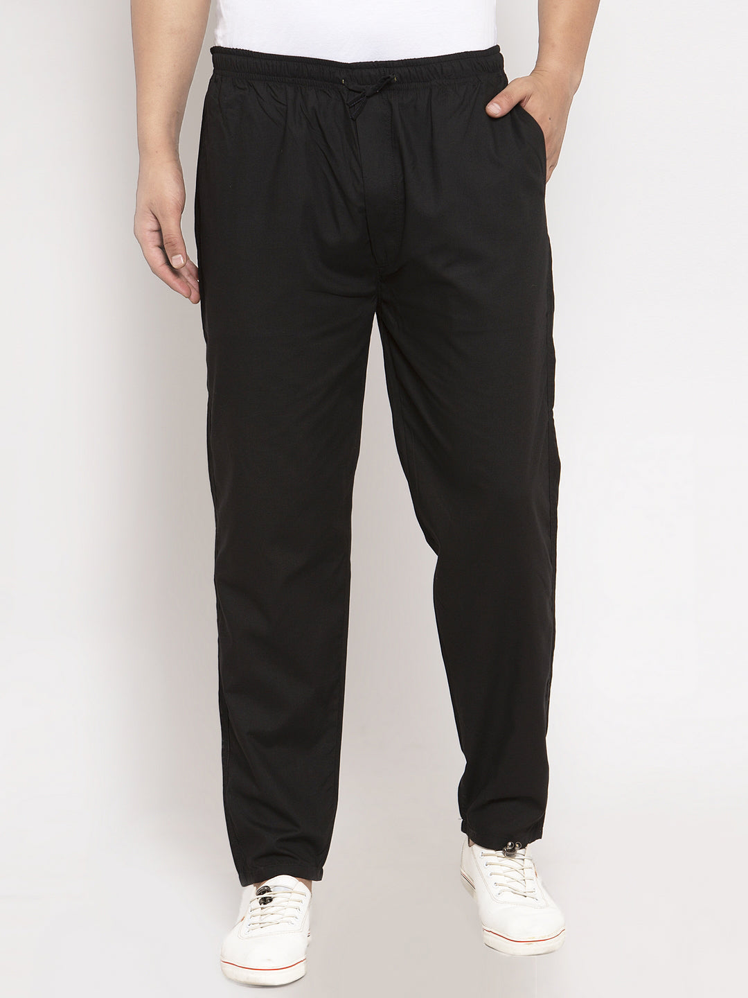 Jainish Men Black Solid Track Pants ( JOG 011Blackxxx ) - Distacart