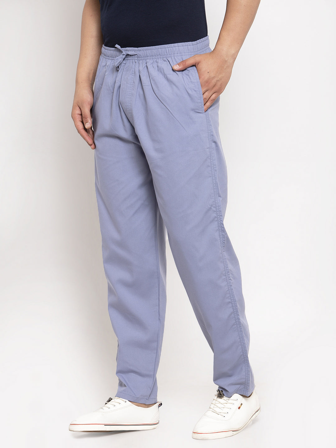 Jainish Men's Grey Solid Cotton Track Pants ( JOG 011Light-Grey ) - Distacart