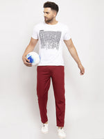 Thumbnail for Jainish Men's Maroon Solid Cotton Track Pants ( JOG 011Maroon ) - Distacart
