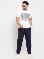 Thumbnail for Jainish Men's Navy Blue Solid Cotton Track Pants ( JOG 011Navy ) - Distacart