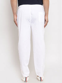 Thumbnail for Jainish Men's White Solid Cotton Track Pants ( JOG 011White ) - Distacart