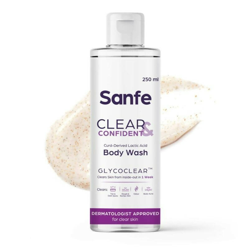 Sanfe Clear & Confident Glycolic Acid Body Wash - Distacart