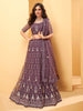Myra Grape Heavy Embroidered net Designer Lehenga - Distacart