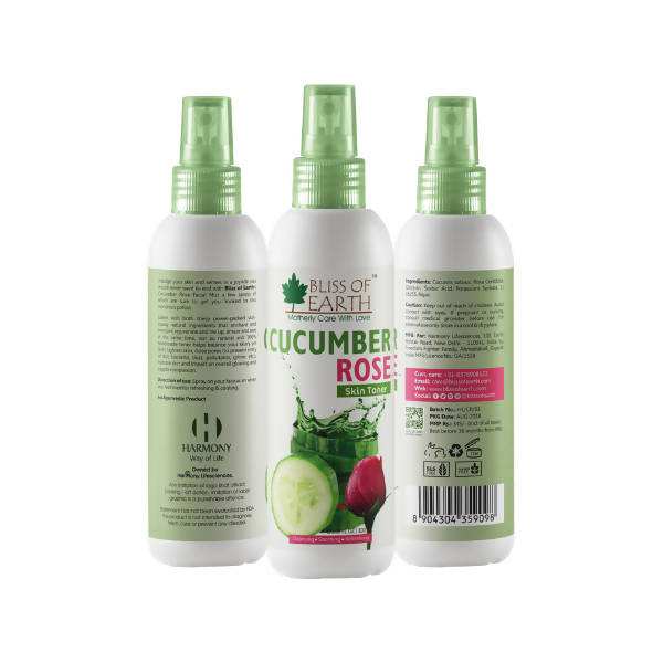 Bliss of Earth Cucumber Rose Skin Toner - Distacart