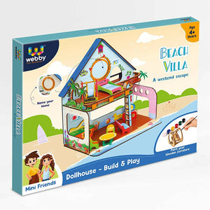 Webby Beach Villa The Weekend Escape All Side Play Doll House - Distacart