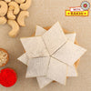 Blue Peacock Zardosi Rakhi & Kaju Katli Box