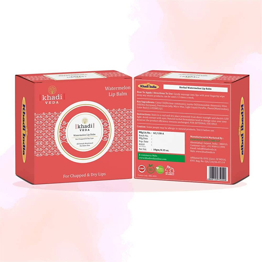 Khadi Veda Watermelon Lip Balm