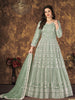Myra Dusty Pista Butterfly Net Embroidered Anarkali Suit - Distacart