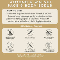 Thumbnail for Organicos Almond+Walnut Face & Body Scrub - Distacart