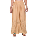 Thumbnail for PAVONINE Beige Color Golden Printed Rayon Fabric Sharara For Women - Distacart