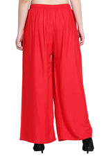 Thumbnail for PAVONINE Red Color Rayon Fabric Half Flared Sharara For Women - Distacart