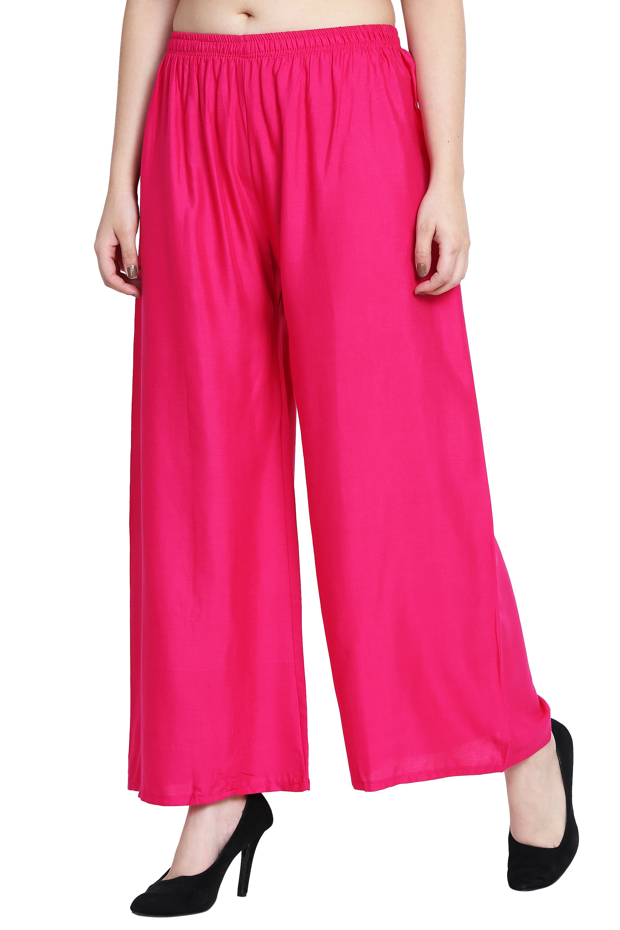 PAVONINE Rani Color Rayon Fabric Half Flared Sharara For Women - Distacart