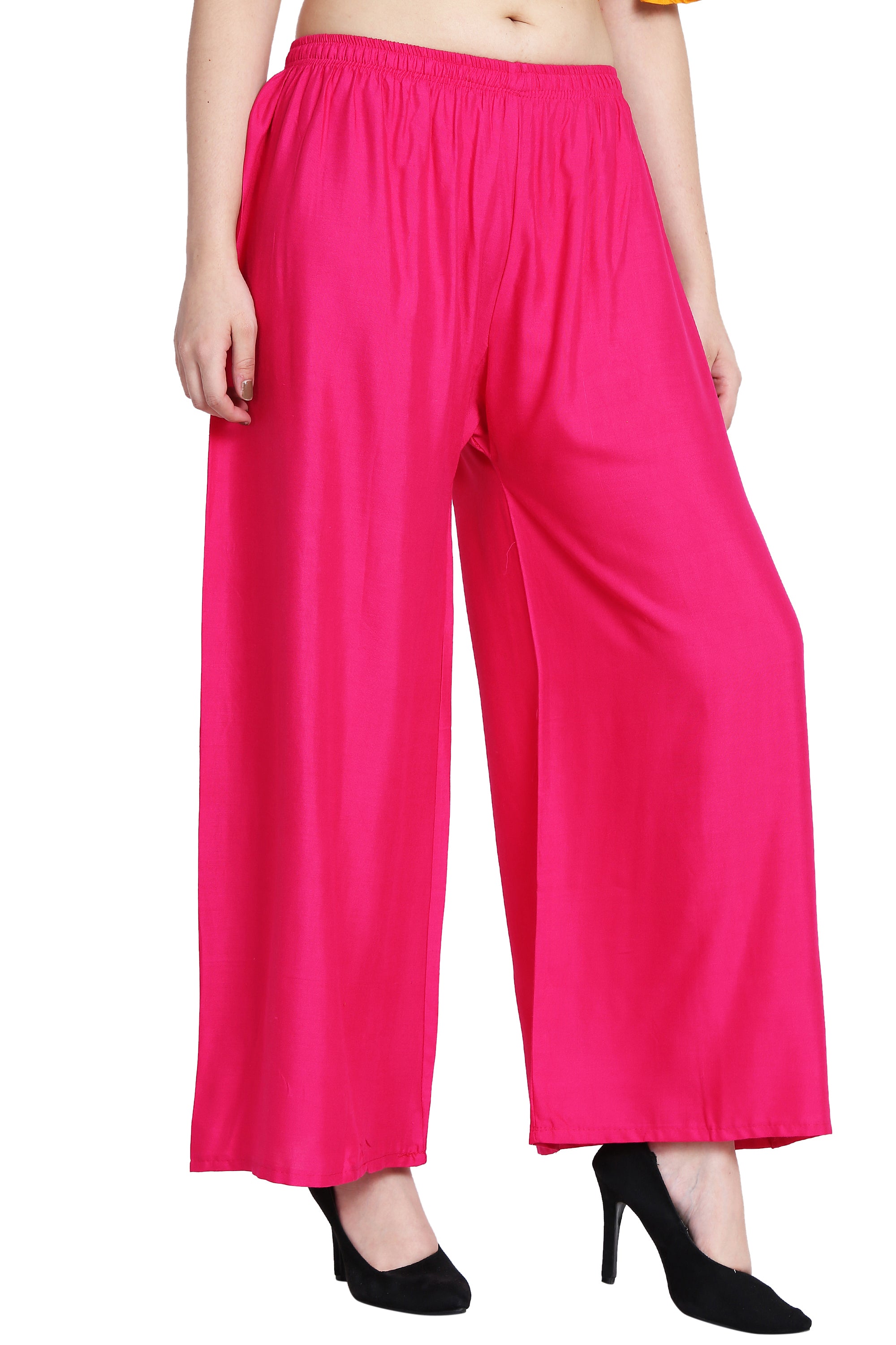 PAVONINE Rani Color Rayon Fabric Half Flared Sharara For Women - Distacart