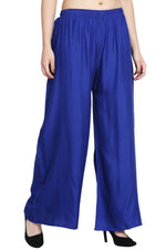 Thumbnail for PAVONINE Royal Blue Color Rayon Fabric Half Flared Sharara For Women - Distacart