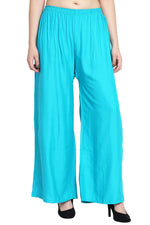 Thumbnail for PAVONINE Rama Green Color Rayon Fabric Half Flared Sharara For Women - Distacart