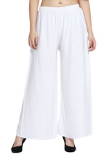 Thumbnail for PAVONINE White Color Rayon Fabric Half Flared Sharara For Women - Distacart