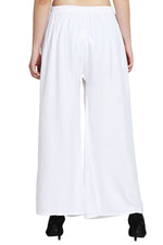 Thumbnail for PAVONINE White Color Rayon Fabric Half Flared Sharara For Women - Distacart