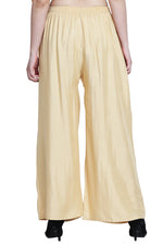Thumbnail for PAVONINE Beige Color Rayon Fabric Half Flared Sharara For Women - Distacart
