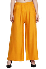 Thumbnail for PAVONINE Mustard Color Rayon Fabric Half Flared Sharara For Women - Distacart