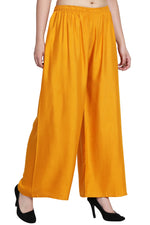 Thumbnail for PAVONINE Mustard Color Rayon Fabric Half Flared Sharara For Women - Distacart