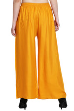 Thumbnail for PAVONINE Mustard Color Rayon Fabric Half Flared Sharara For Women - Distacart