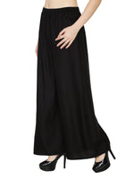 Thumbnail for PAVONINE Black Color Rayon Fabric Half Flared Sharara For Women - Distacart