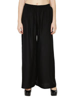 Thumbnail for PAVONINE Black Color Rayon Fabric Half Flared Sharara For Women - Distacart