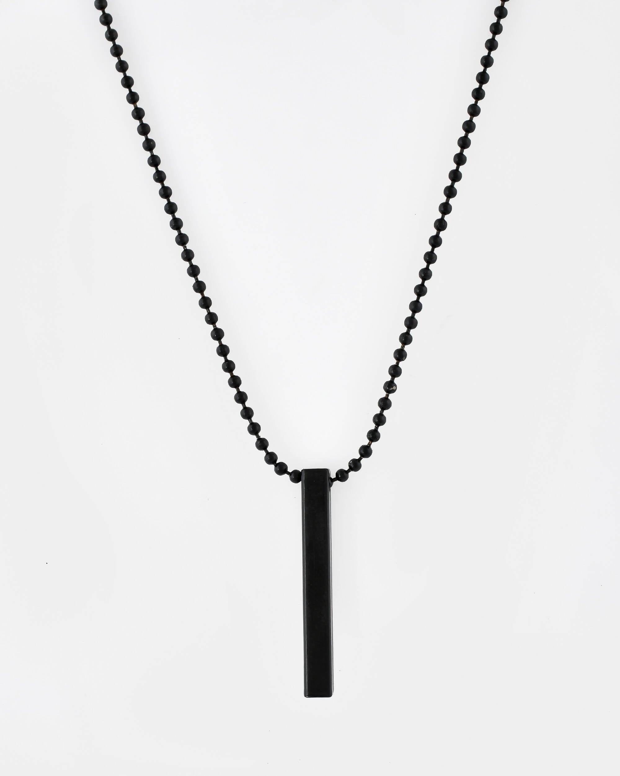 VOJ Women Black -Toned Stainless Steel Rhodium Plated Chain With Pendant Beads Chain - Distacart