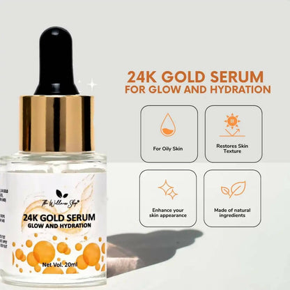 The Wellness Shop 24k Gold Serum for Glow and Hydration - Distacart