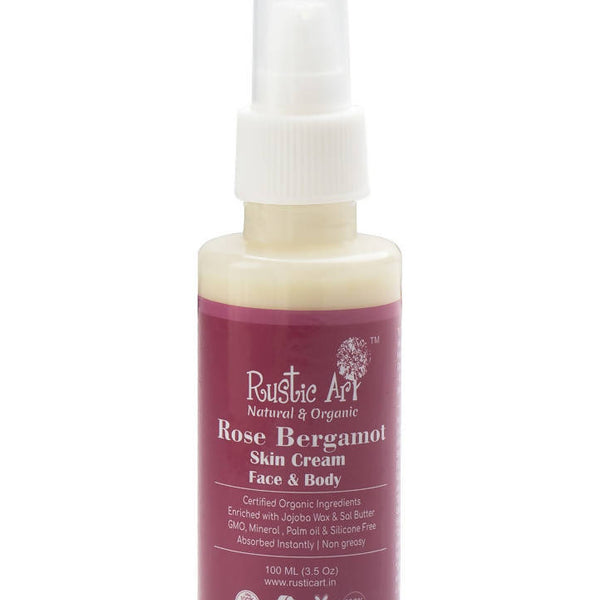 Rustic Art Rose Bergamot Skin Cream Face & Body