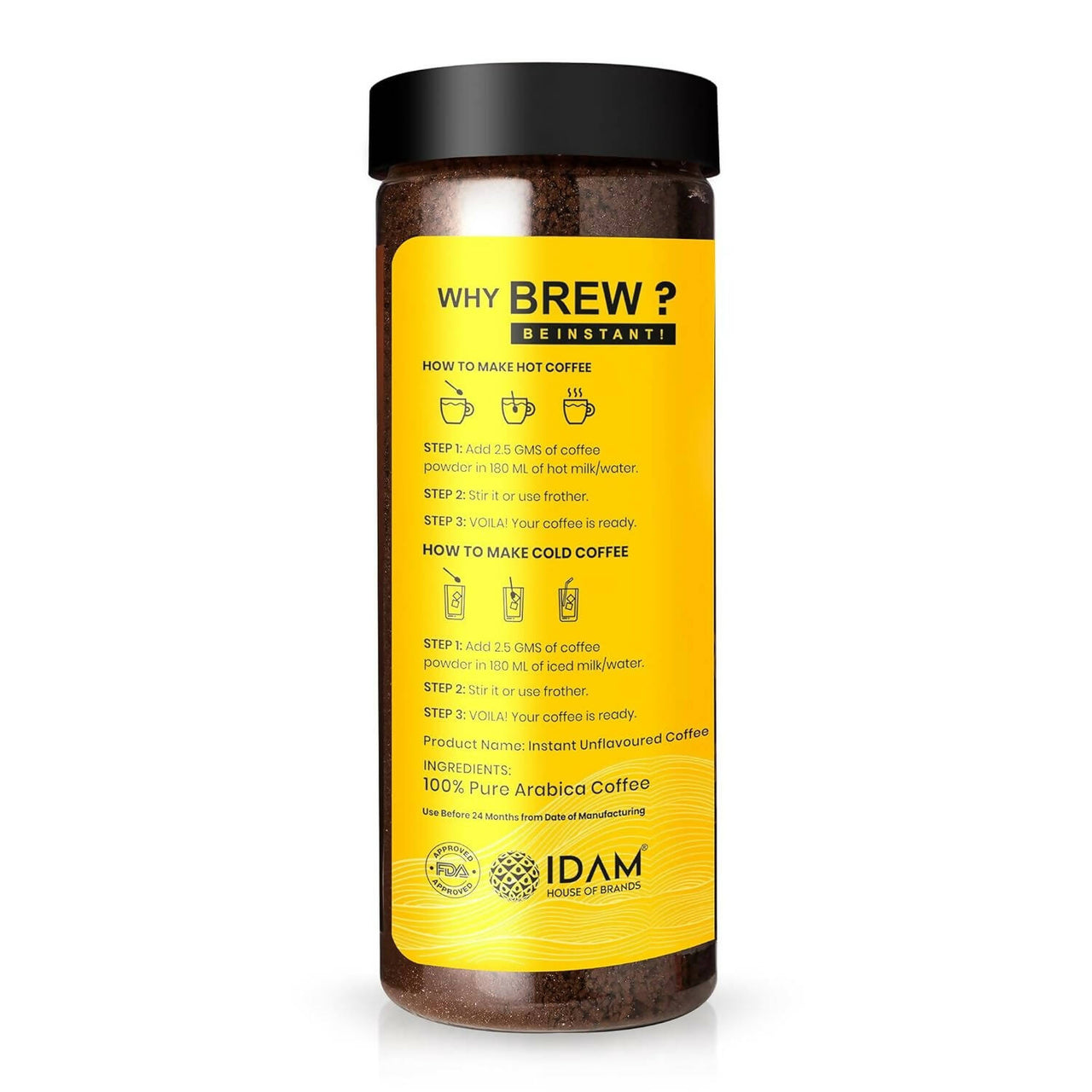 Bevzilla Premium Hazelnut Coffee Powder 100% Arabica - Distacart
